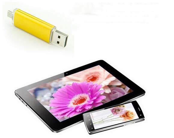 Mobile computer dual-use U disk 8G / 16G / 32G metal OTG USB2.0 flash drive